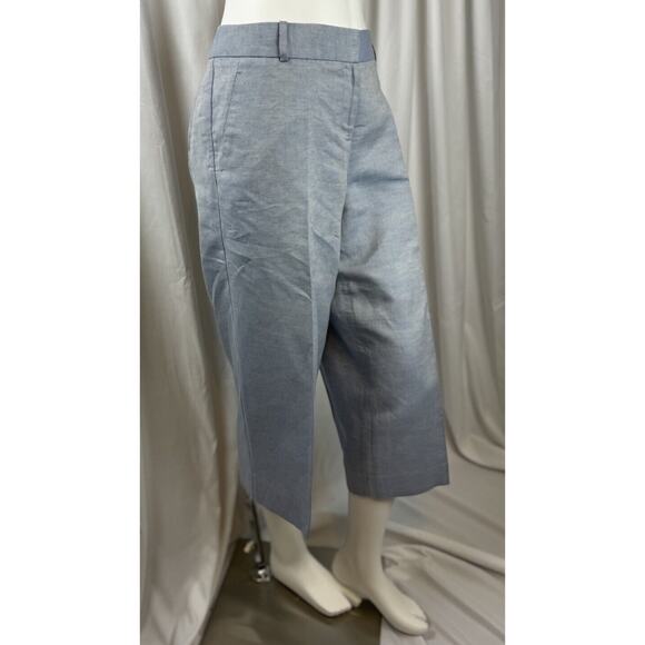 Ann Taylor LOFT Wide Leg Cropped Pants, Blue, Sz: 10, 51-36 - Picture 1 of 15